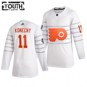 Barn NHL Philadelphia Flyers Tröjor Travis Konecny 11 Vit Adidas 2020 All-Star Authentic
